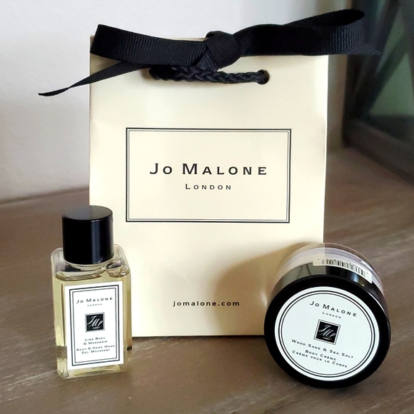 Brand New JO MALONE Lime Basil & Mandarin Wash and Wood Sage Sea salt body cream - Picture 1 of 5